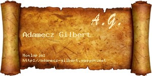 Adamecz Gilbert névjegykártya